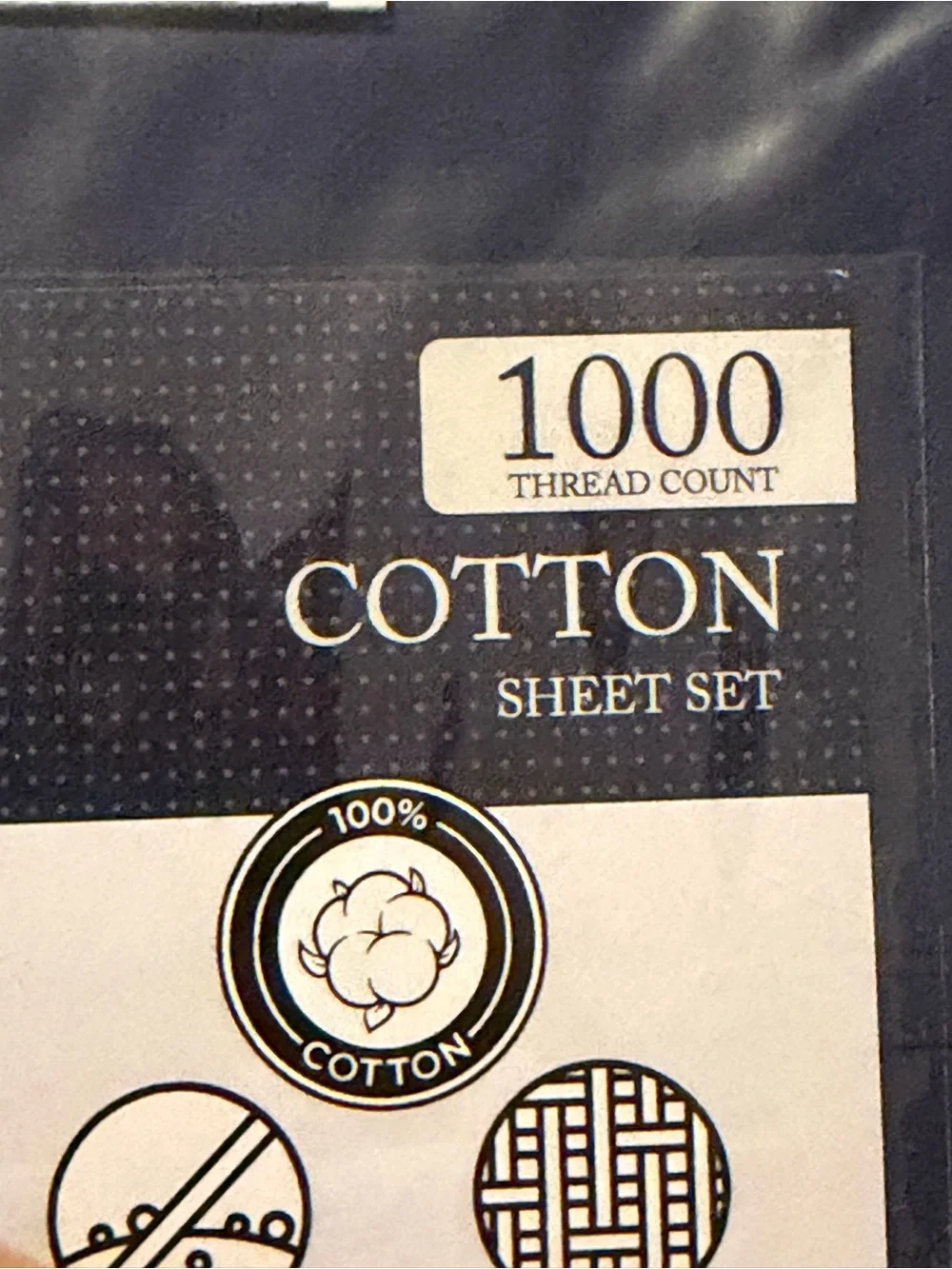 Urbanhut Navy Blue 1000 Thread Count Cotton Sheet Set Twin